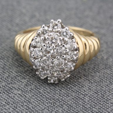 Pre-Owned 14 Karat Yellow Gold Diamond Cocktail Ring