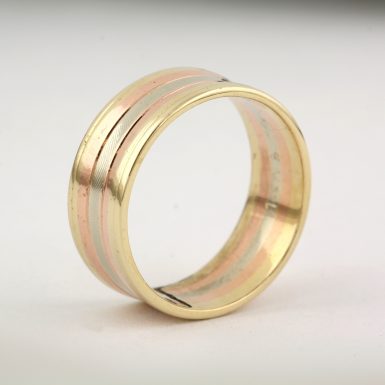 Pre-Owned Three Tone Wedding Band