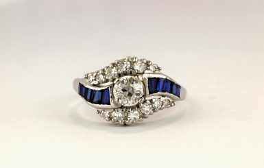 Estate 14k White Gold Pre-owned Diamond Ring