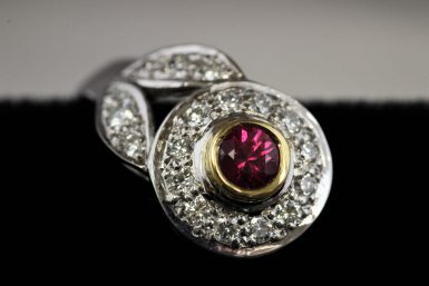 18k Pre-owned Ruby & Diamond Earrings