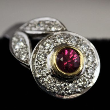 18k Pre-owned Ruby & Diamond Earrings