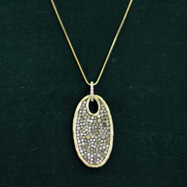 14k Pre-owned Brown Diamond Necklace