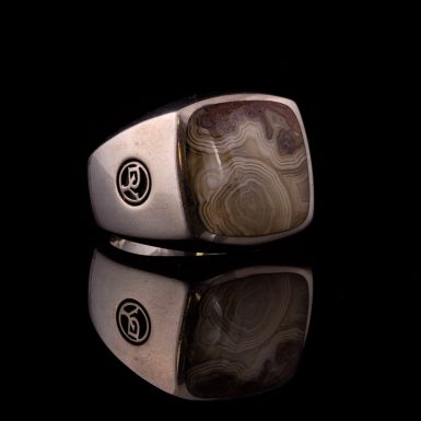 Pre-owned Sterling David Yurman Men’s Agate Ring