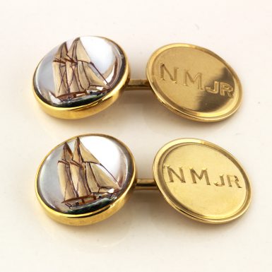 Pre-owned 14K Essex Crystal Cufflinks