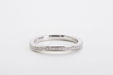 Pre-owned Platinum Diamond Contour Wedding Band