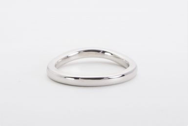 Pre-owned Platinum Diamond Contour Wedding Band