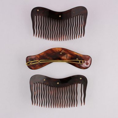 ANTIQUE 18K DIAMOND 3PC HAIR COMBS