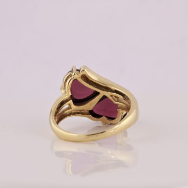 Pre-Owned 14k Heart/Cabochon Garnet Ring