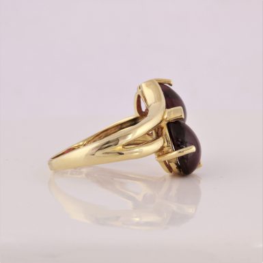 Pre-Owned 14k Heart/Cabochon Garnet Ring