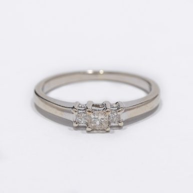 Pre-Owned 10k Princess-Cut Diamond Ring