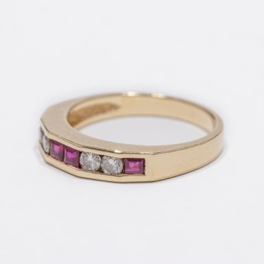 Pre-Owned 14k Ruby and Diamond Band