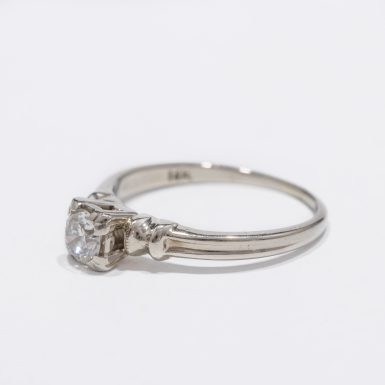 Vintage Diamond Solitaire Engagement Ring in 14k