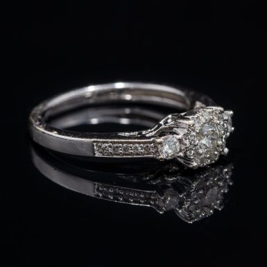 Pre-Owned 14k Cluster Style Diamond Engagement Ring