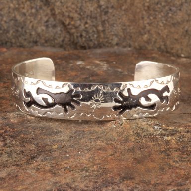 Pre-Owned Native American, Sterling Silver Kokopelli Cuff Bracelet