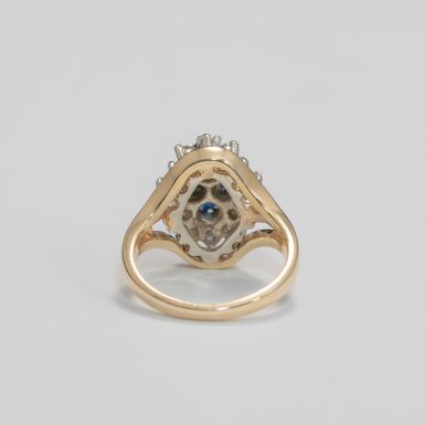 Pre-Owned 14k Sapphire and Diamond Cluster Ring