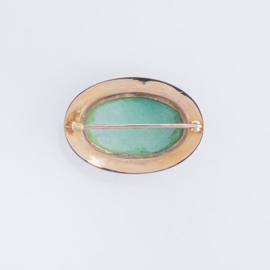 Antique 14K Variscite Pin