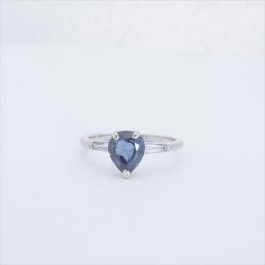 Pre-Owned 14K Sapphire and Diamond Ring