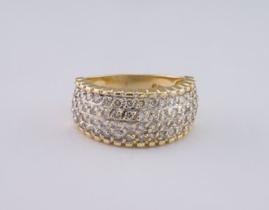 Pre-Owned 14k Wide Diamond Band