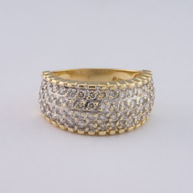 Pre-Owned 14k Wide Diamond Band