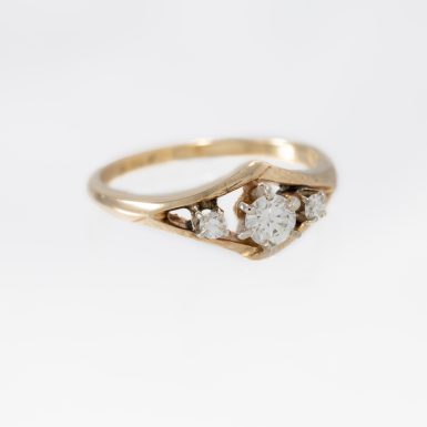 Pre-Owned 14K 3-Diamond Ring