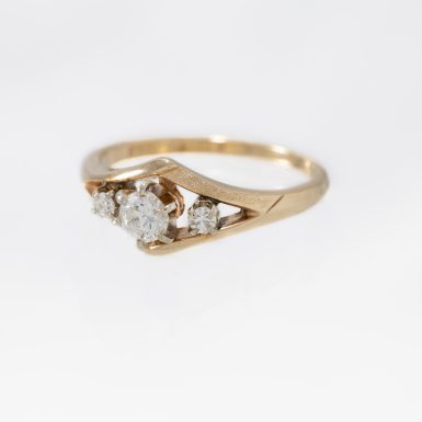 Pre-Owned 14K 3-Diamond Ring