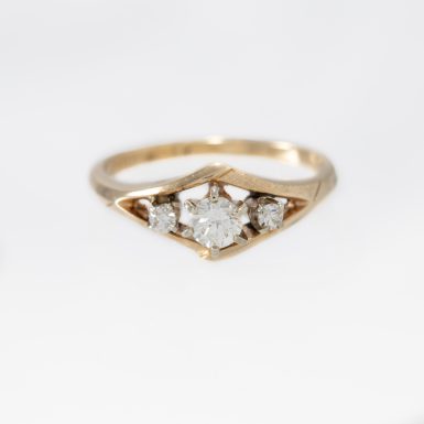 Pre-Owned 14K 3-Diamond Ring