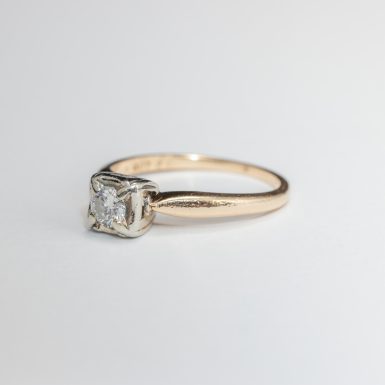 Vintage 14K Diamond Engagement Ring