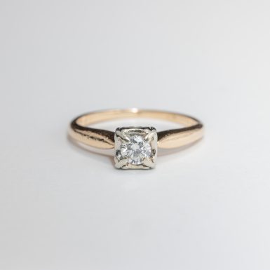 Vintage 14K Diamond Engagement Ring