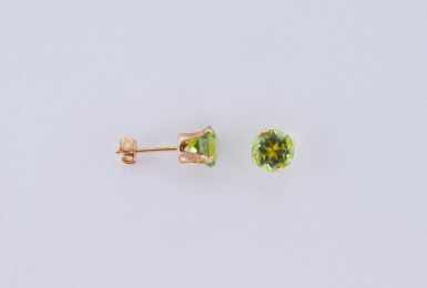 Pre-Owned 14K Peridot Stud Earrings