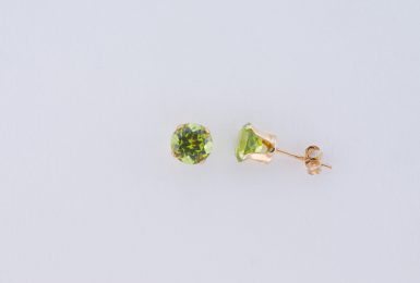 Pre-Owned 14K Peridot Stud Earrings