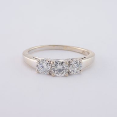 Pre-Owned 14k 3-Diamond Trellis Mount Engagement Ring