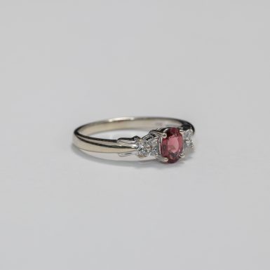 Pre-Owned 10K Garnet and Diamond Ring