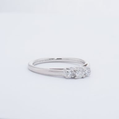 Pre-Owned 14K Three Diamond Ring