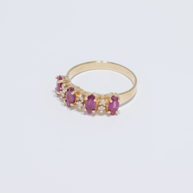 Pre-Owned 14K Ruby and Diamond Ring