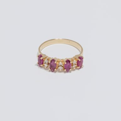 Pre-Owned 14K Ruby and Diamond Ring