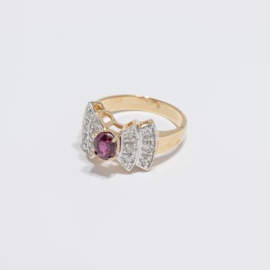 Pre-Owned 14K Ruby & Diamond Ring