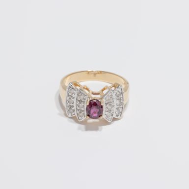 Pre-Owned 14K Ruby & Diamond Ring