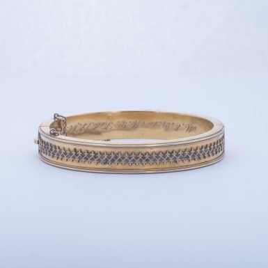 Antique 14k Edwardian Bangle Bracelet