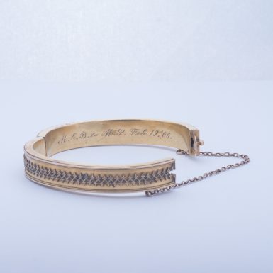 Antique 14k Edwardian Bangle Bracelet