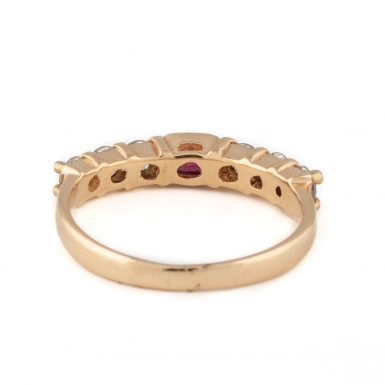 Pre-Owned 14K Ruby & Diamond Band