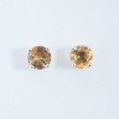 Pre-Owned 14K Classic Citrine Stud Earrings