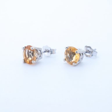 Pre-Owned 14K Classic Citrine Stud Earrings