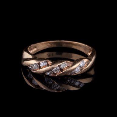 Pre-Owned 14K Diamond Shrimp Ring