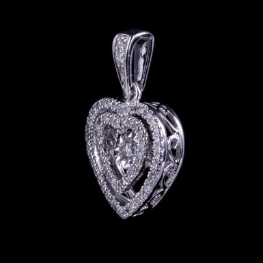 Pre-Owned Double Open Heart Pendant