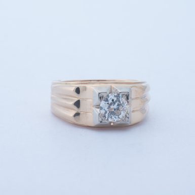 Gentleman's Vintage 14K Diamond Ring