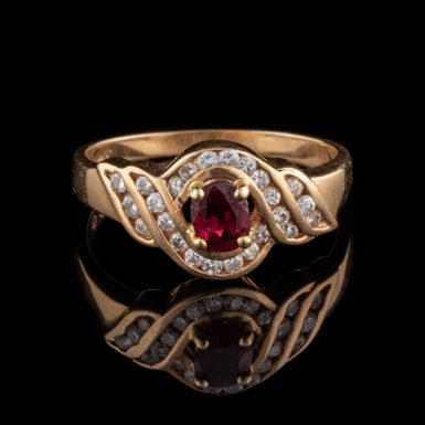 Pre-Owned 14K Ruby and Diamond Ring