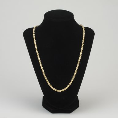 14K Rope Link 22 Inch Chain