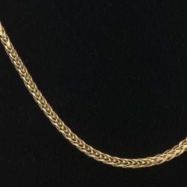 14K Wheat Link 18 Inch Chain