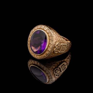 Vintage 10K Amethyst Class Ring