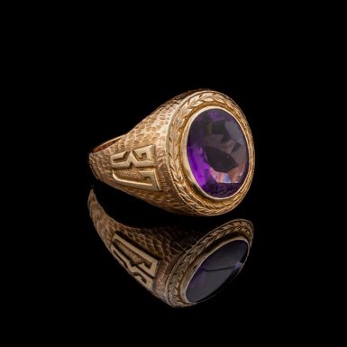 Vintage 10K Amethyst Class Ring